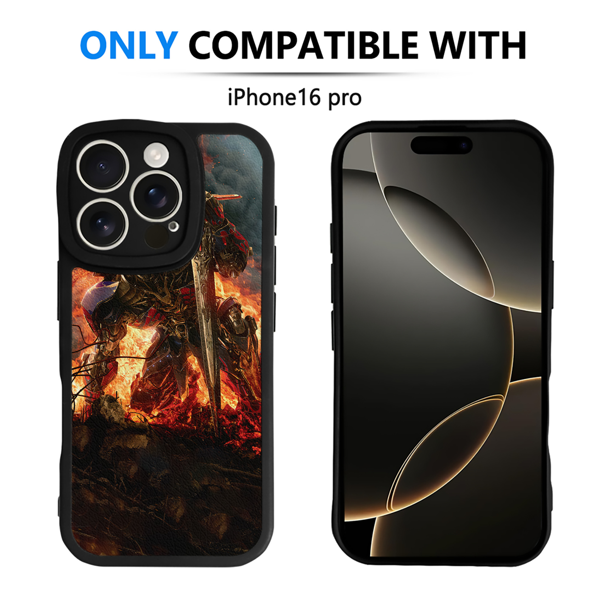 （画像用） Transformers トランスフォーマー 【iPhone 16シリーズ対応】シリコンスマホケース（レザー調） 材質：シリコン